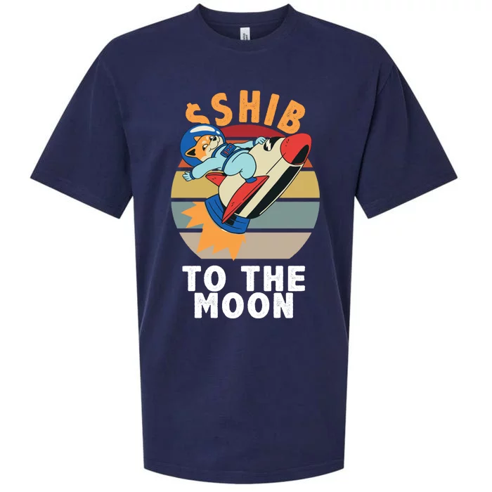 Shiba, Shib To The Moon Sueded Cloud Jersey T-Shirt