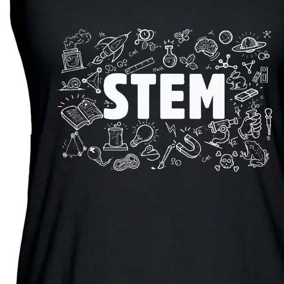 Stem Science Technology Engineering Math Teacher Student Ladies Essential Flowy Tank