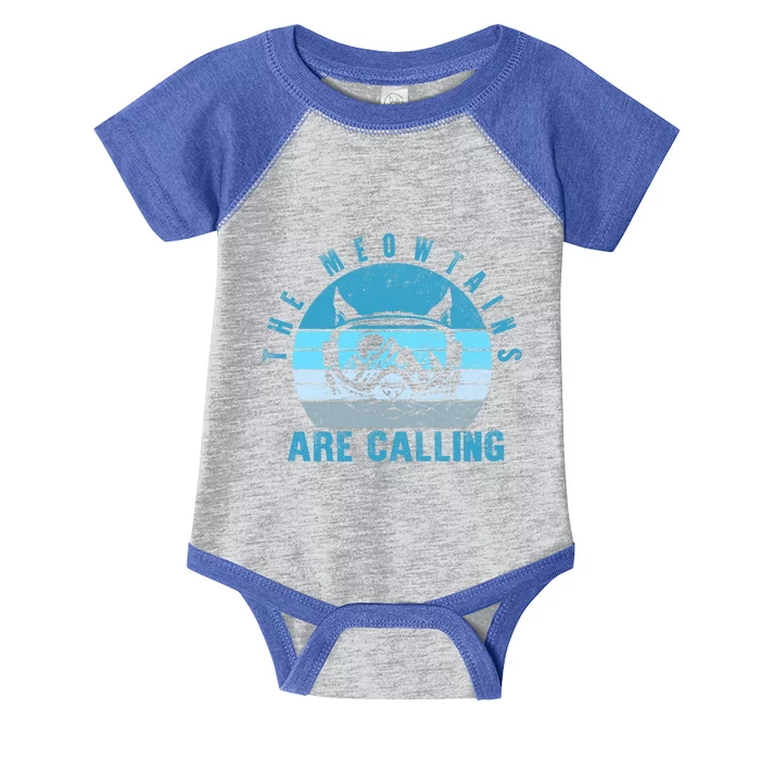 Ski Snowboard The Meowtains Calling Skiing Cat Mom Dad Skier Cool Gift Infant Baby Jersey Bodysuit