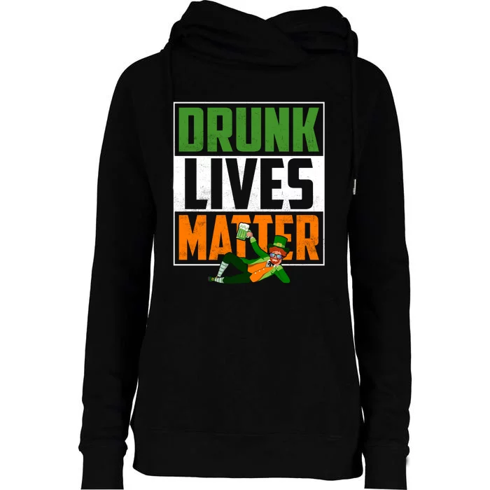 Drunk Lives Matter Womens Funnel Neck Pullover Hood