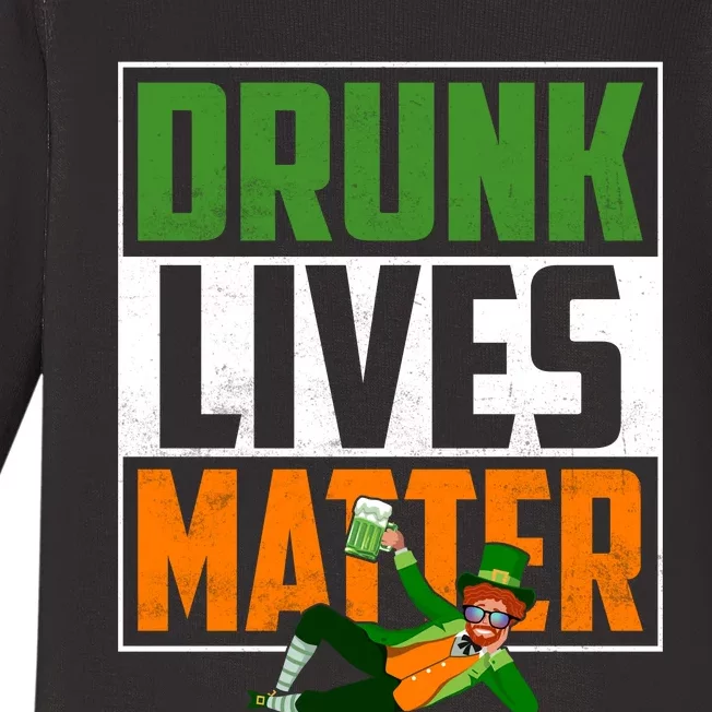 Drunk Lives Matter Baby Long Sleeve Bodysuit