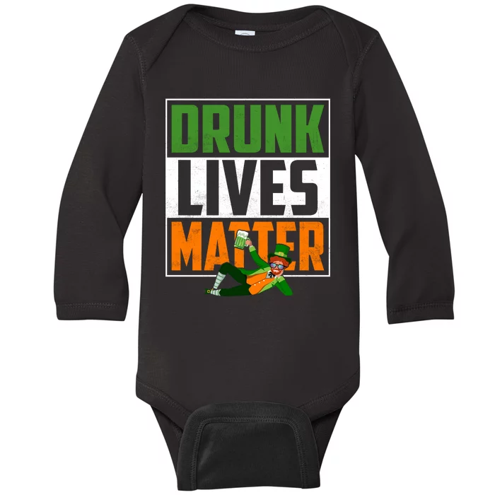 Drunk Lives Matter Baby Long Sleeve Bodysuit