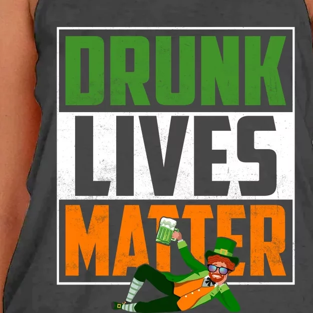 Drunk Lives Matter Women's Knotted Racerback Tank