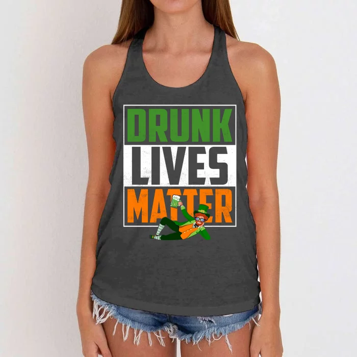 Drunk Lives Matter Women's Knotted Racerback Tank