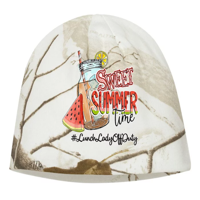 Sweet Summer Time Last Day Of School Lunch Lady Off Duty Kati - Camo Knit Beanie