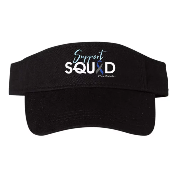 Support Squad Type 1 Diabetes Awareness Valucap Bio-Washed Visor