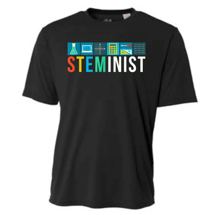 Steminist Science Technology Engineering Math STEM Cooling Performance Crew T-Shirt