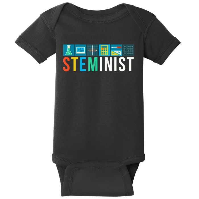 Steminist Science Technology Engineering Math STEM Baby Bodysuit