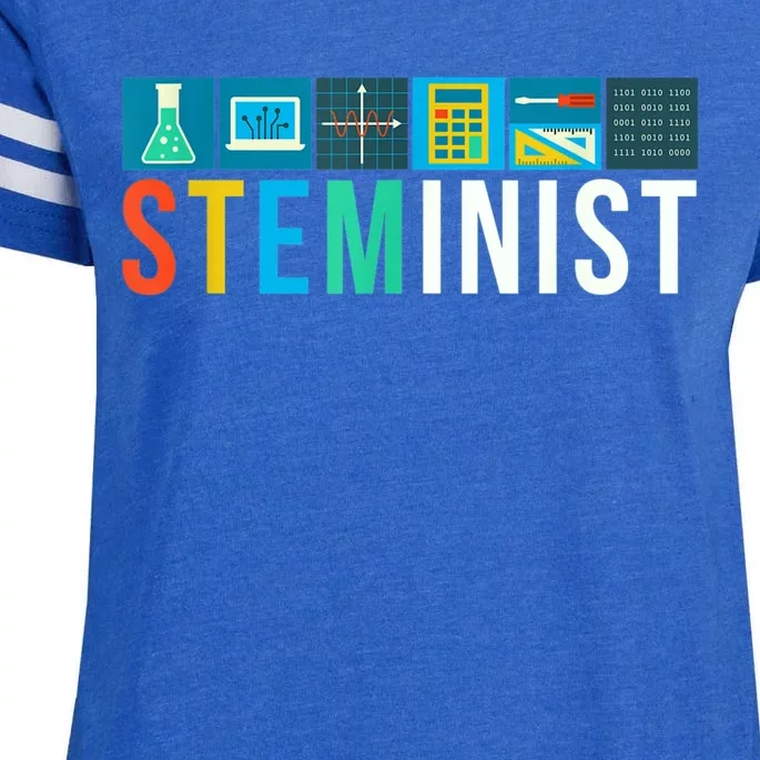 Steminist Science Technology Engineering Math STEM Enza Ladies Jersey Football T-Shirt