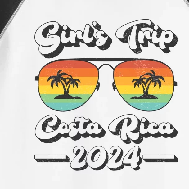 Summer Sunglasses Trip 2024 Costa Rica Beach Gift Toddler Fine Jersey T-Shirt