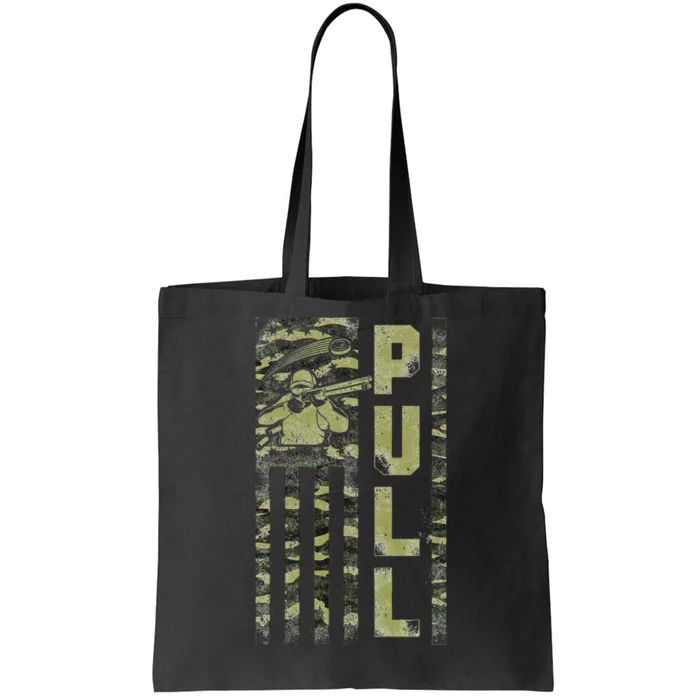 Shotgun Skeet Trap Clay Pigeon Shooting Camo Usa Flag Tote Bag