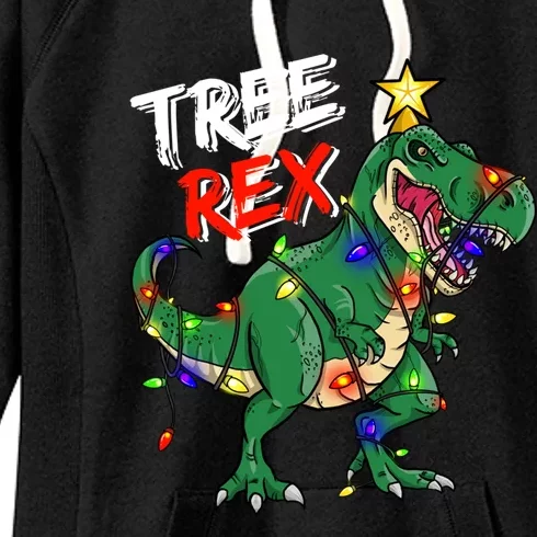 Santa Saurus T Rex Christmas Funny Dinosaur Xgreat Giftmas Spirit Meaningful Gif Women's Fleece Hoodie