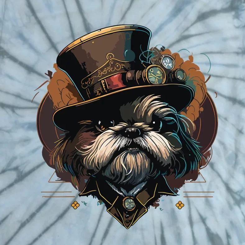 Steampunk Shih Tzu Tie-Dye T-Shirt