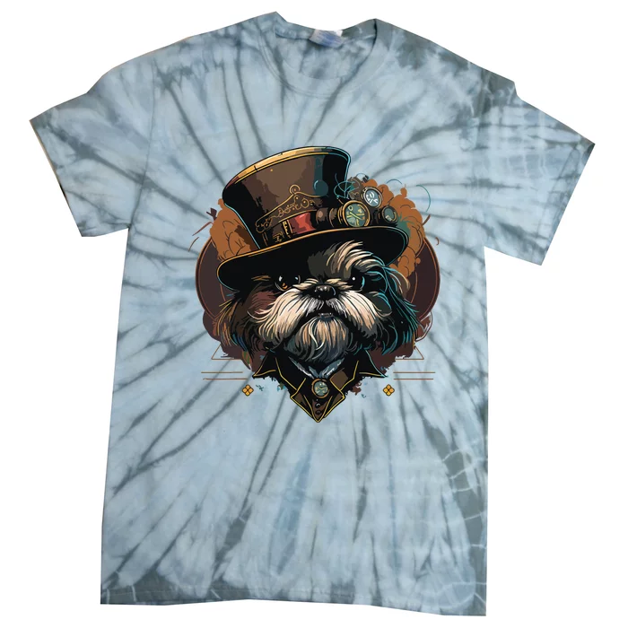 Steampunk Shih Tzu Tie-Dye T-Shirt