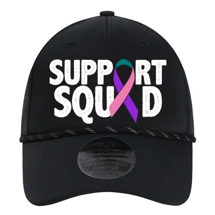 Thyroid Cancer Support Squad Teal Purple Pink Ribbon Performance The Dyno Cap