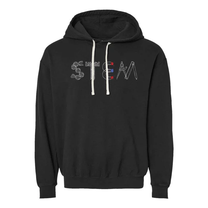 Stem Science Technology Engineering Math Teacher Student Garment-Dyed Fleece Hoodie