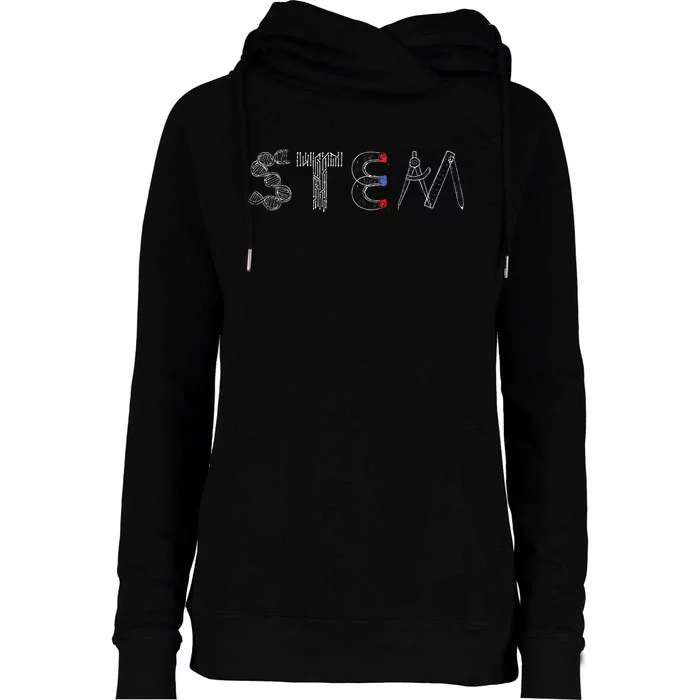 Stem Science Technology Engineering Math Teacher Student Womens Funnel Neck Pullover Hood