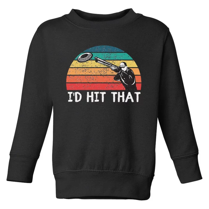 Skeet Shooting Trap Sporting Clay Target Vintage Sunset Toddler Sweatshirt