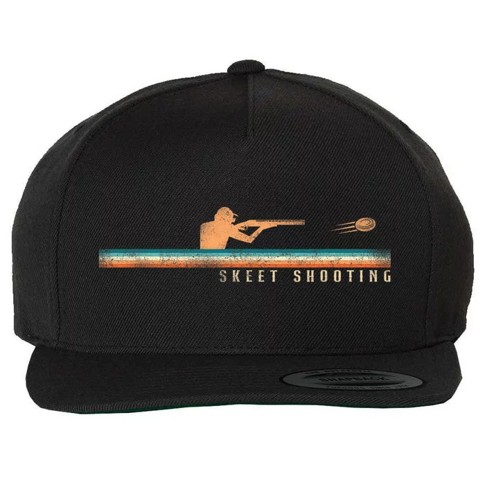 Shotgun Skeet Trap Clay Pigeon Shooting Retro Vintage Skeet Wool Snapback Cap