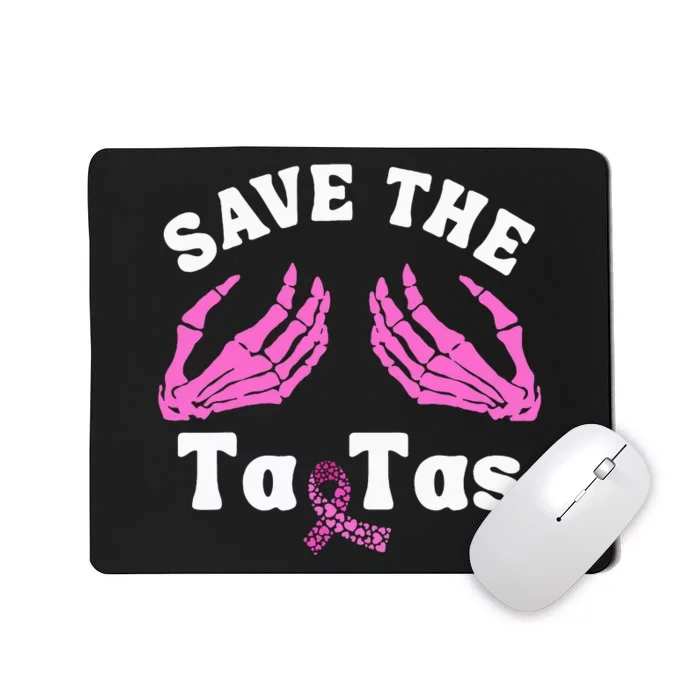 Skeleton Save The Tatas Unique Breast Cancer Awareness Mousepad