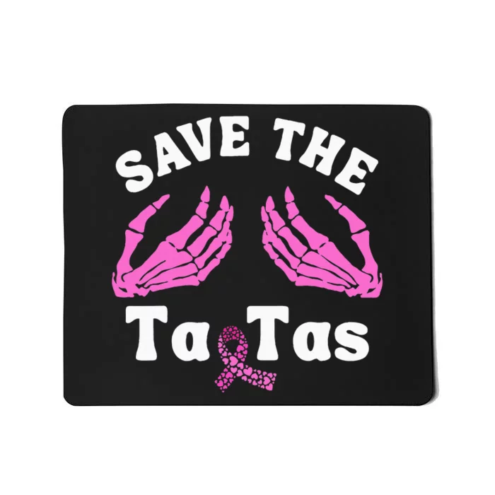 Skeleton Save The Tatas Unique Breast Cancer Awareness Mousepad