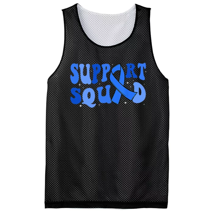 Support Squad Type 1 Diabetes Awareness T1d Blue Ribbon Mesh Reversible Basketball Jersey Tank