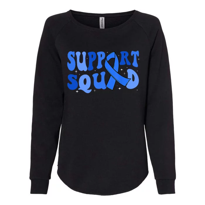 Support Squad Type 1 Diabetes Awareness T1d Blue Ribbon Womens California Wash Sweatshirt