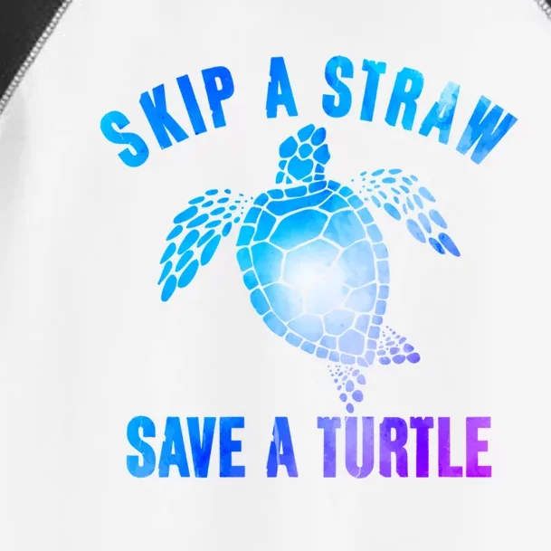 Save Sea Turtle Environt Skip A Straw Save A Turtle Meaningful Gift Toddler Fine Jersey T-Shirt