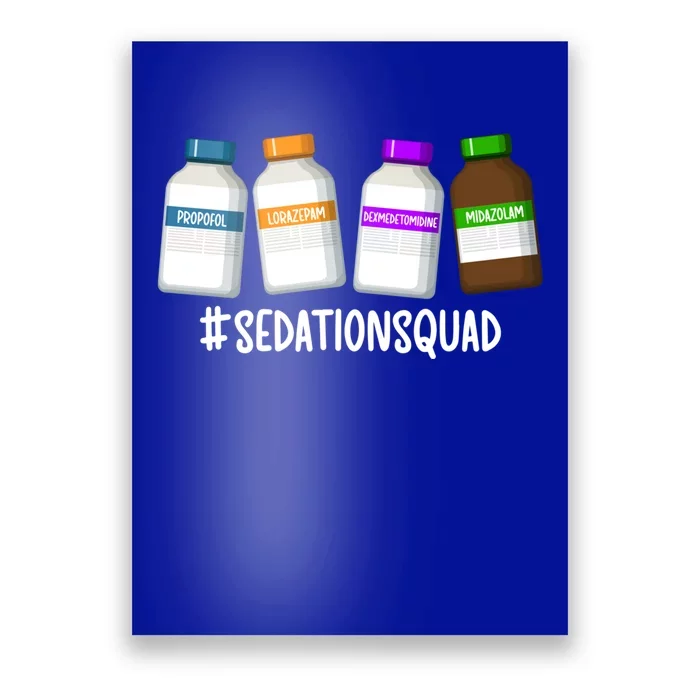 Sedation Squad Trauma Icu Nurse Trauma Intensive Care Unit Gift Poster