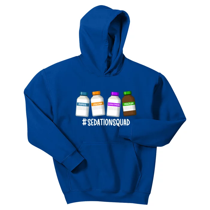 Sedation Squad Trauma Icu Nurse Trauma Intensive Care Unit Gift Kids Hoodie