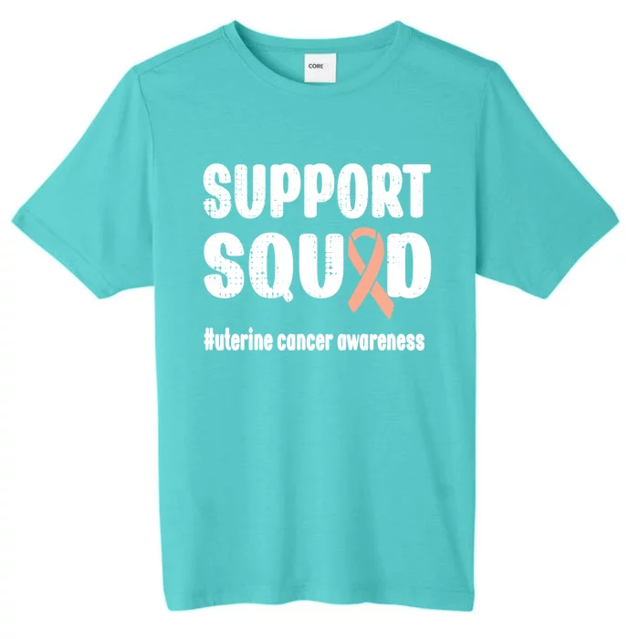 Support Squad Uterine Cancer Warrior Endometrial Cancer Meaningful Gift ChromaSoft Performance T-Shirt