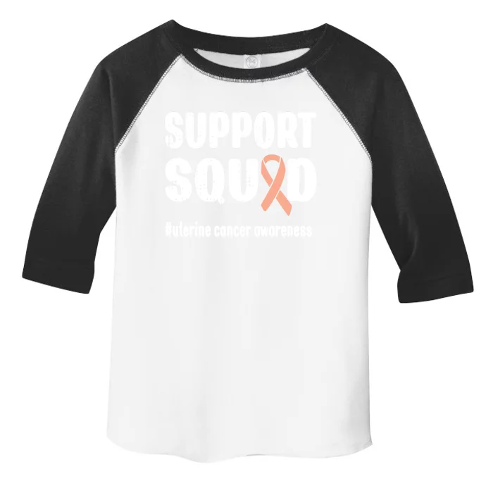 Support Squad Uterine Cancer Warrior Endometrial Cancer Meaningful Gift Toddler Fine Jersey T-Shirt