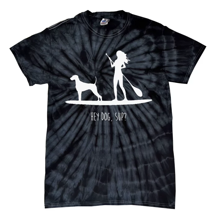 SUP Stand Up Paddle Board with Dog Tie-Dye T-Shirt