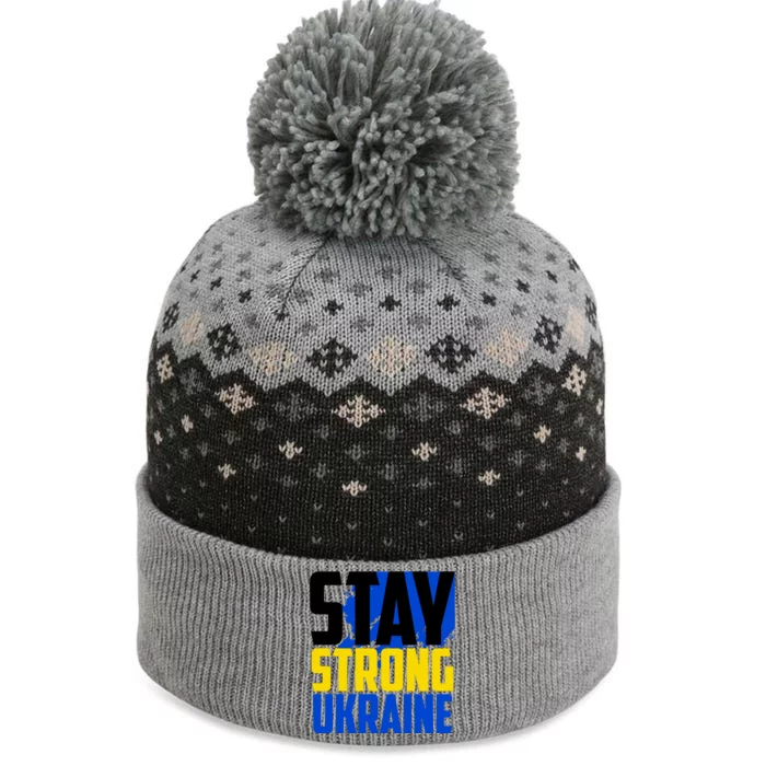 Stay Strong Ukraine The Baniff Cuffed Pom Beanie