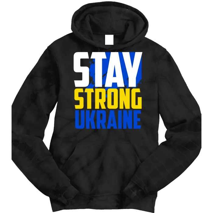 Stay Strong Ukraine Tie Dye Hoodie