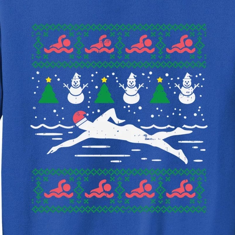 Swimmin Santa Ugly Christmas Sweater Sport Swim Swimmer Gift Sweatshirt