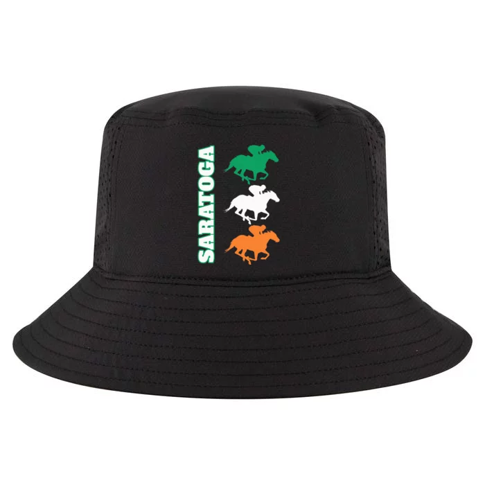 Saratoga Springs Upstate New York Horse Racing Cool Comfort Performance Bucket Hat