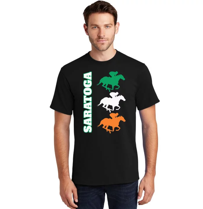 Saratoga Springs Upstate New York Horse Racing Tall T-Shirt