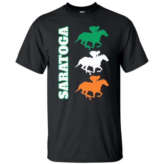 Saratoga Springs Upstate New York Horse Racing Tall T-Shirt