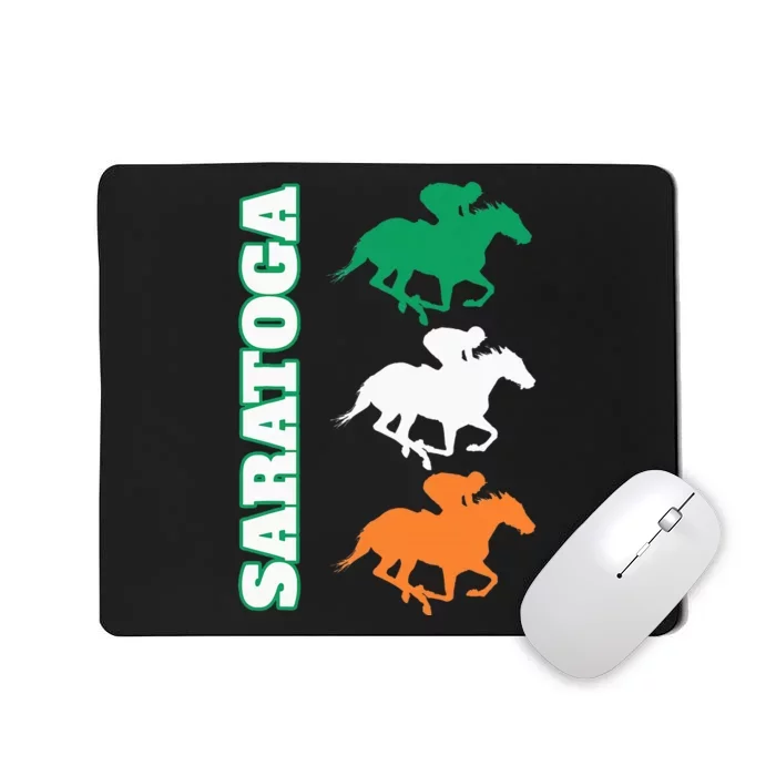 Saratoga Springs Upstate New York Horse Racing Mousepad