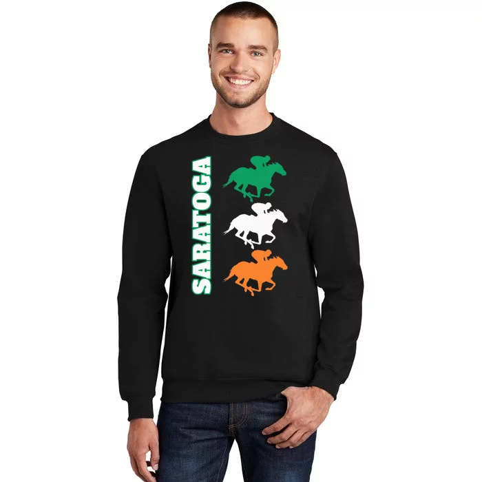 Saratoga Springs Upstate New York Horse Racing Tall Sweatshirt