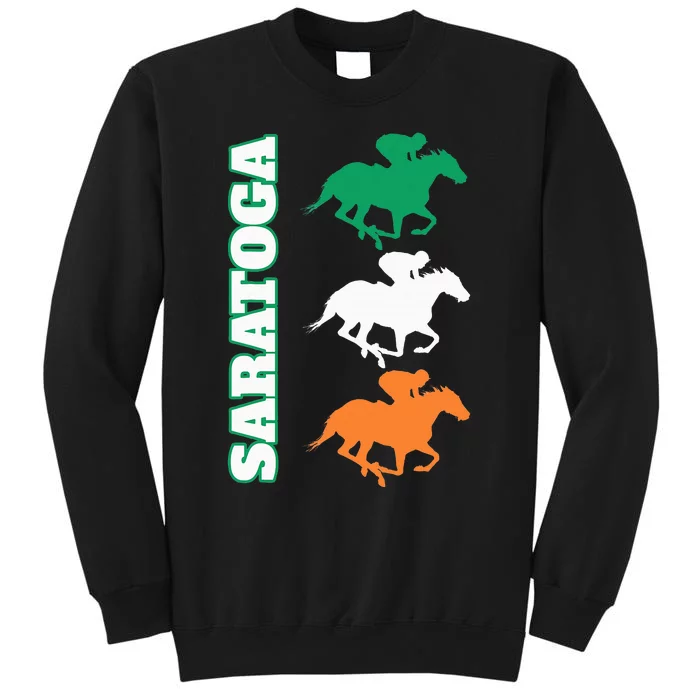 Saratoga Springs Upstate New York Horse Racing Tall Sweatshirt