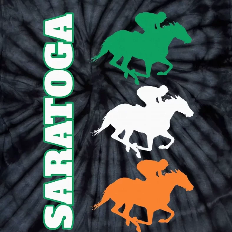 Saratoga Springs Upstate New York Horse Racing Tie-Dye T-Shirt