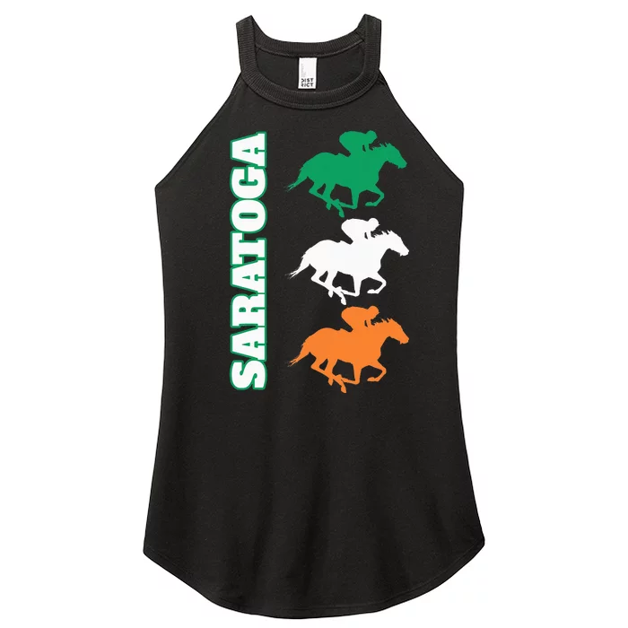 Saratoga Springs Upstate New York Horse Racing Women’s Perfect Tri Rocker Tank