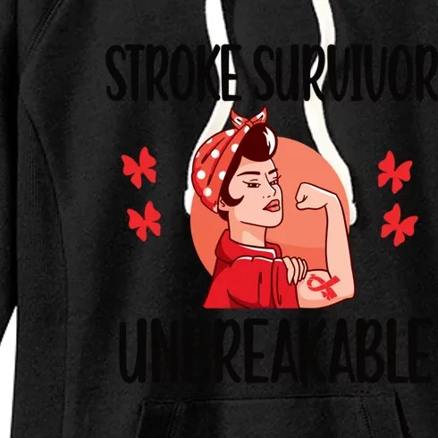 Stroke Survivor Unbreakable Stroke Warrior Gift Women's Fleece Hoodie