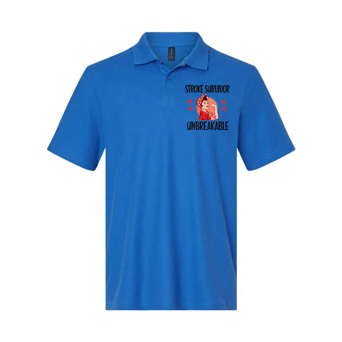 Stroke Survivor Unbreakable Stroke Warrior Gift Softstyle Adult Sport Polo