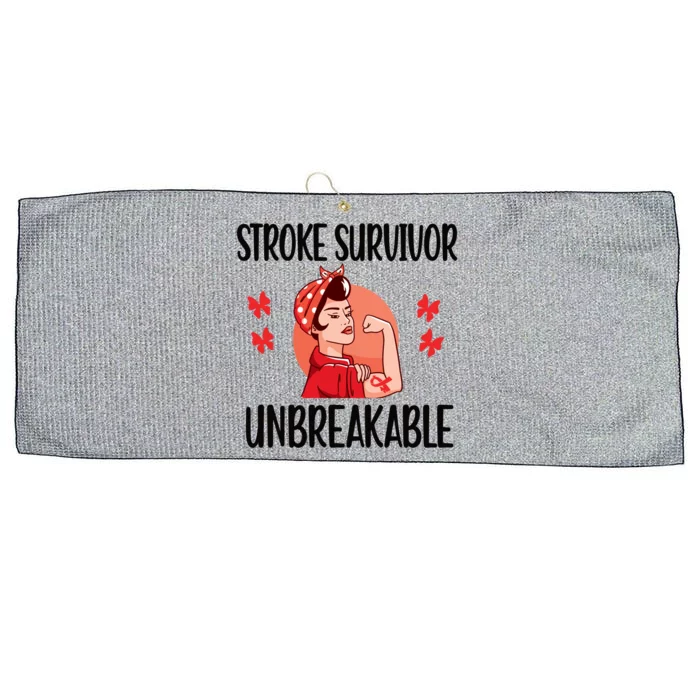 Stroke Survivor Unbreakable Stroke Warrior Gift Large Microfiber Waffle Golf Towel