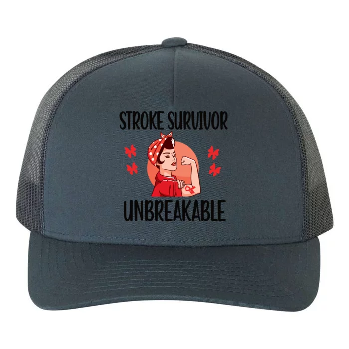 Stroke Survivor Unbreakable Stroke Warrior Gift Yupoong Adult 5-Panel Trucker Hat