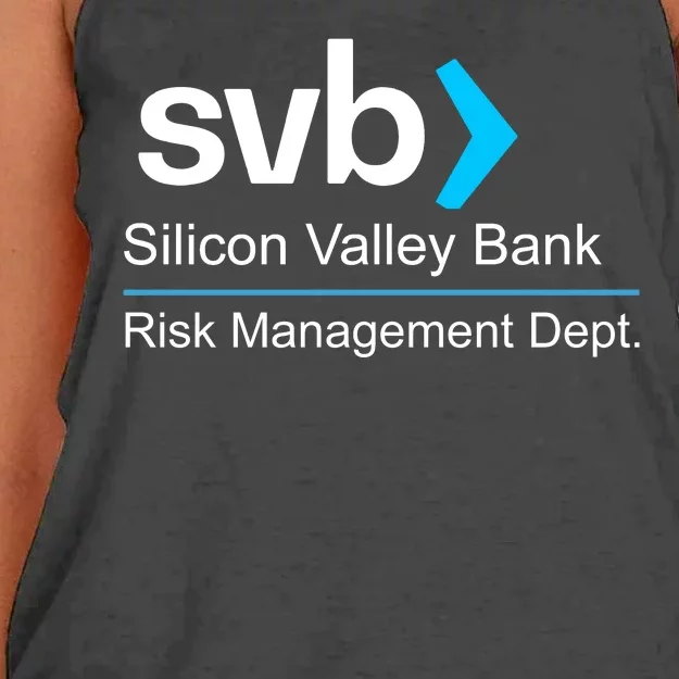 Svb Silicon Valley Bank Risk Management Dept Women's Knotted Racerback Tank