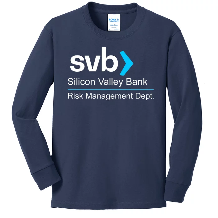 Svb Silicon Valley Bank Risk Management Dept Kids Long Sleeve Shirt